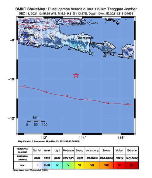 印尼发生5.1级地震，印尼发生5.1级地震了吗